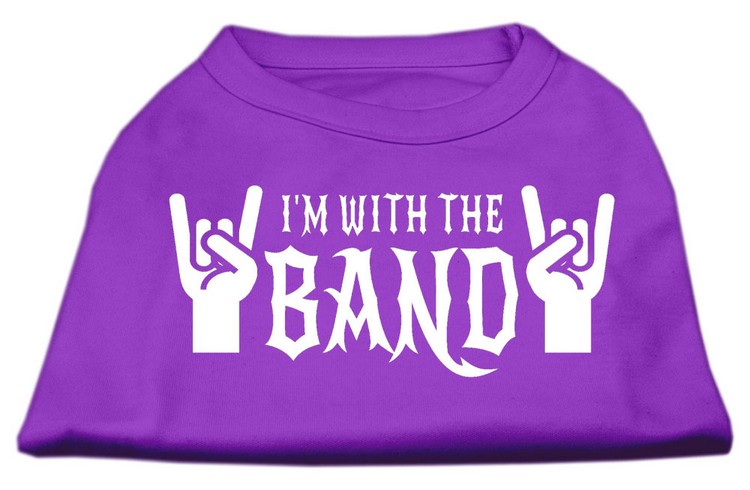 With the Band Screen Print Shirt Purple XS